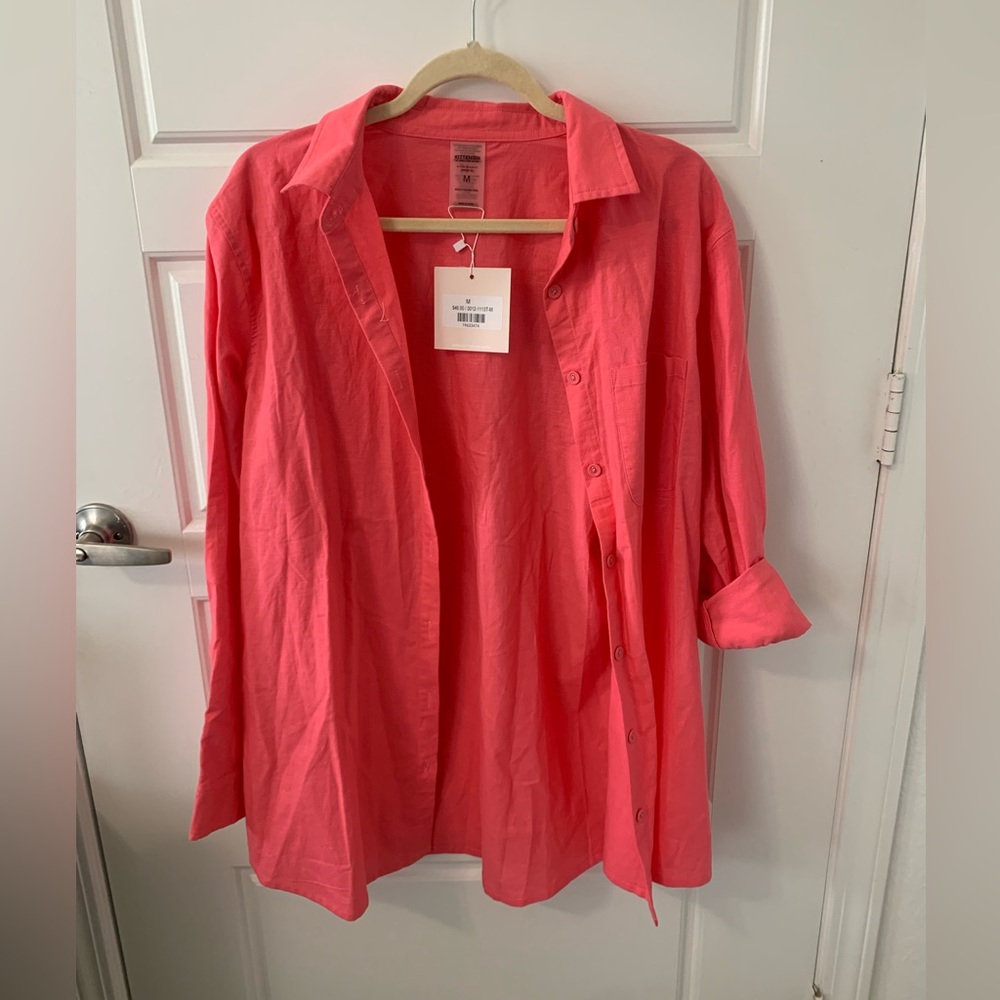 *2 for $35* Kittenish Pink Button Down